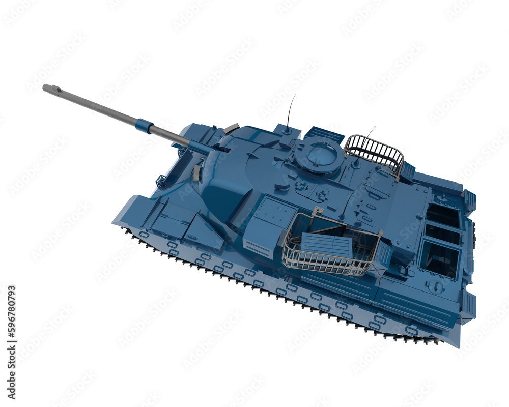 Fototapeta premium Tank isolated on transparent background. 3d rendering - illustration