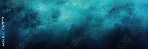 Blue cyan abstract texture background  banner  widescreen wallpaper background. Generative AI.