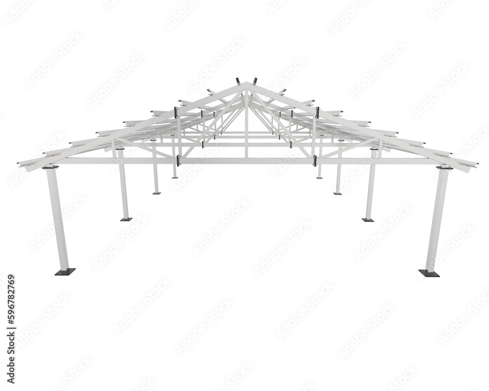 Warehouse frame isolated on transparent background. 3d rendering - illustration Warehouse frame isolated on transparent background. 3d rendering - illustration