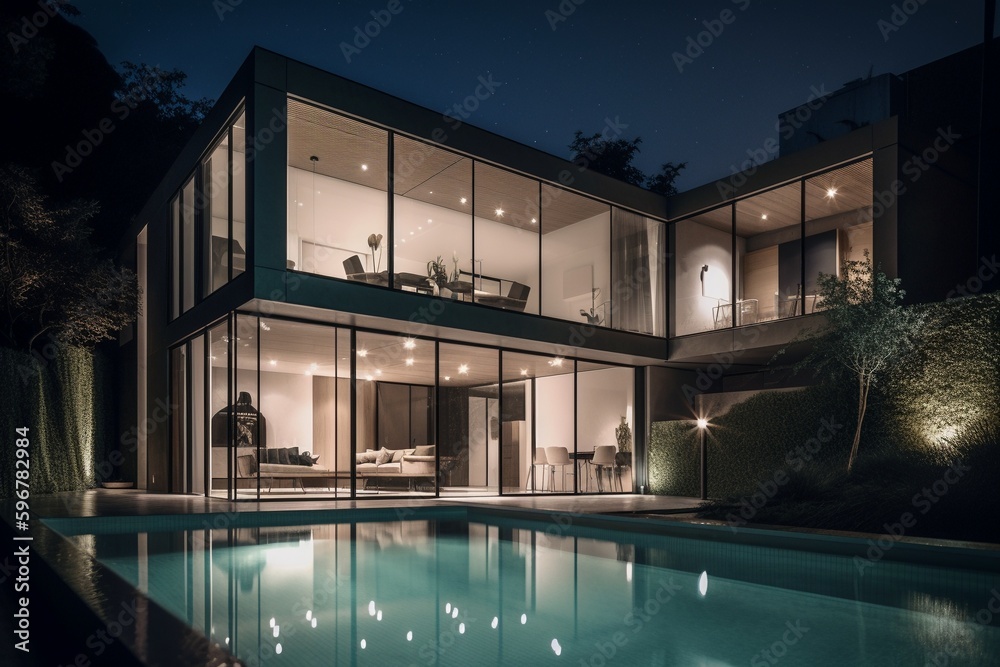 Modern House architecture generative IA Modern House architecture generative IA