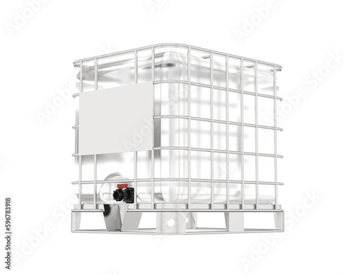 Water tank isolated on transparent background. 3d rendering - illustration photo