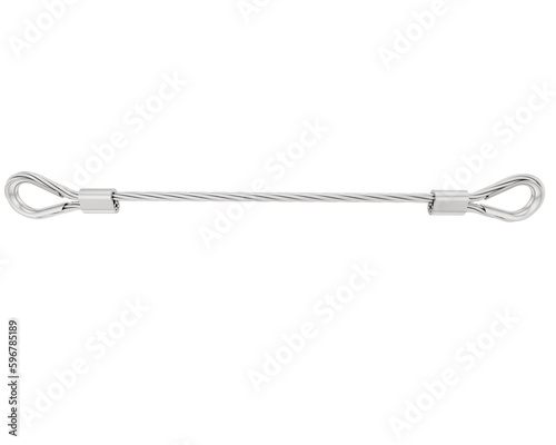 Wire rope isolated on transparent background. 3d rendering - illustration © Cristian