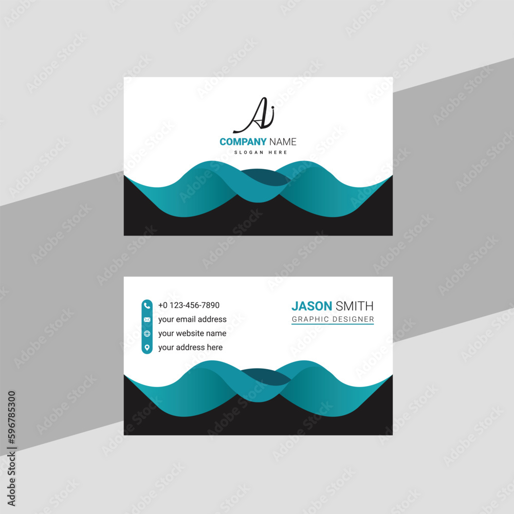 Corporate modern business card template Corporate modern business card template