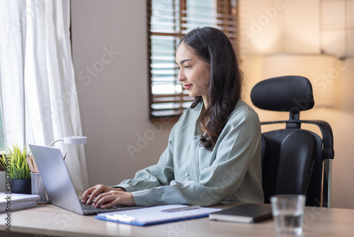 Businessman working at office with documents on his desk  doing planning analyzing the financial report  business plan investment  finance analysis concept