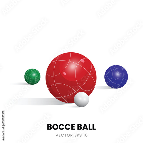Illustration of Bocce Balls in several colors. Perfect For Additional Images With Bocce Sports Theme.