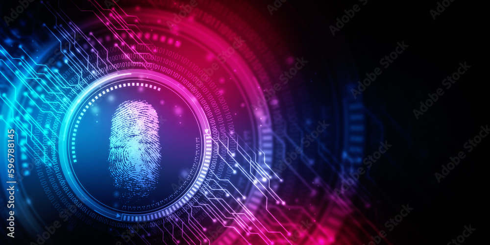 Fingerprint Scanning Technology Concept 2d Illustration Fingerprint Scanning Technology Concept 2d Illustration