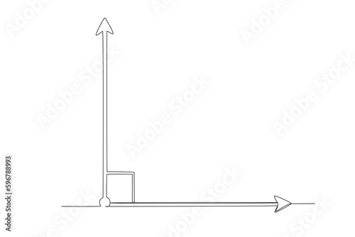 A 90-degree angle. Angles one-line drawing