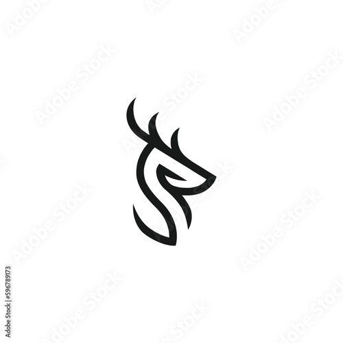 s hunting minimalist logo design 