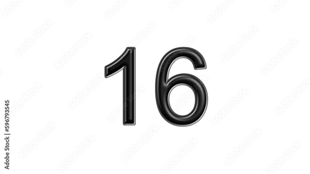 16 black lettering white background year number 16 black lettering white background year number