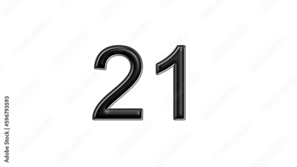21 black lettering white background year number 21 black lettering white background year number