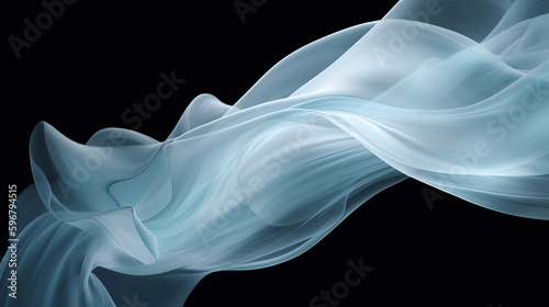 Light blue silk background, flowy delicate silk