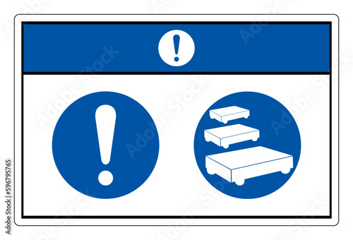 Notice Paint Trolley Parking Symbol Sign, Vector Illustration, Isolate On White Background Label. EPS10