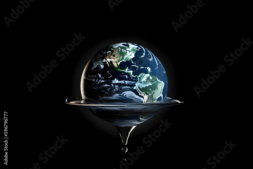 Foto Saving water and environmental protection, global warming, Generative AI 6