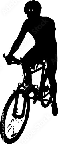 silhouette of a cyclist vector