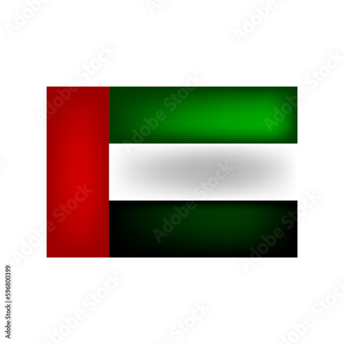 Dirty United Arab Emirates flag. Vector.