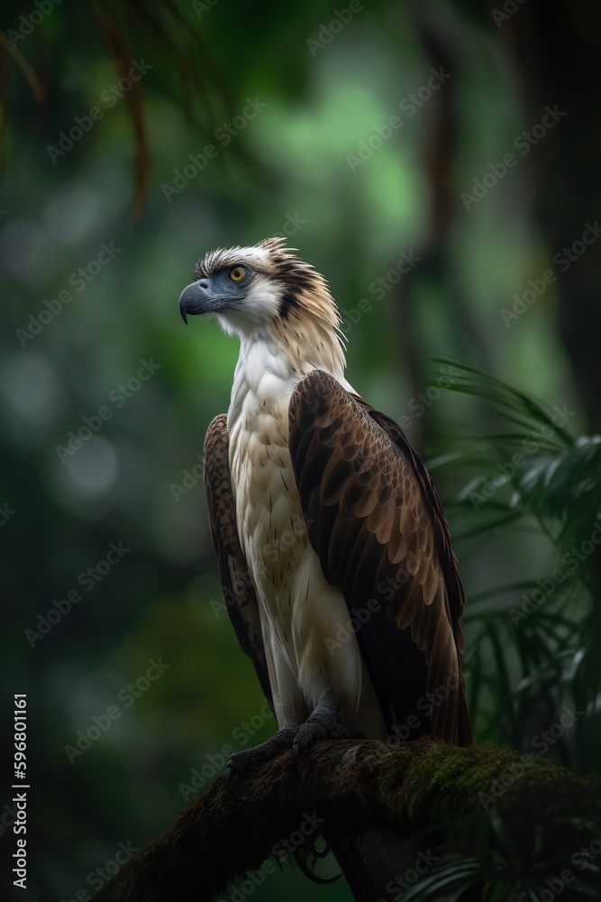 Fototapeta premium AI Generative - Protect Our Eagles: Preserve Rainforest Habitat