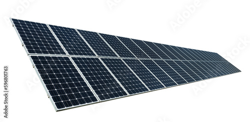 Solar panel on a white background. Ecology. Eco-friendly solar energy