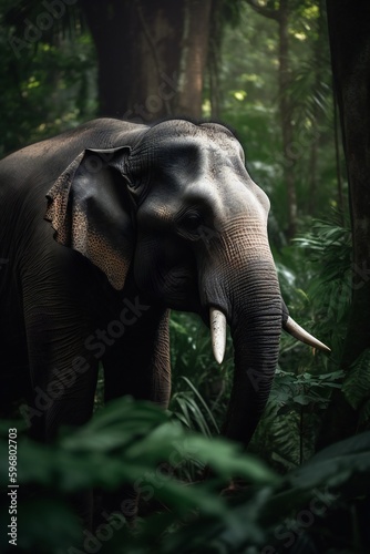 AI Generative - Discover the Serene Beauty of Sumatran Elephants!