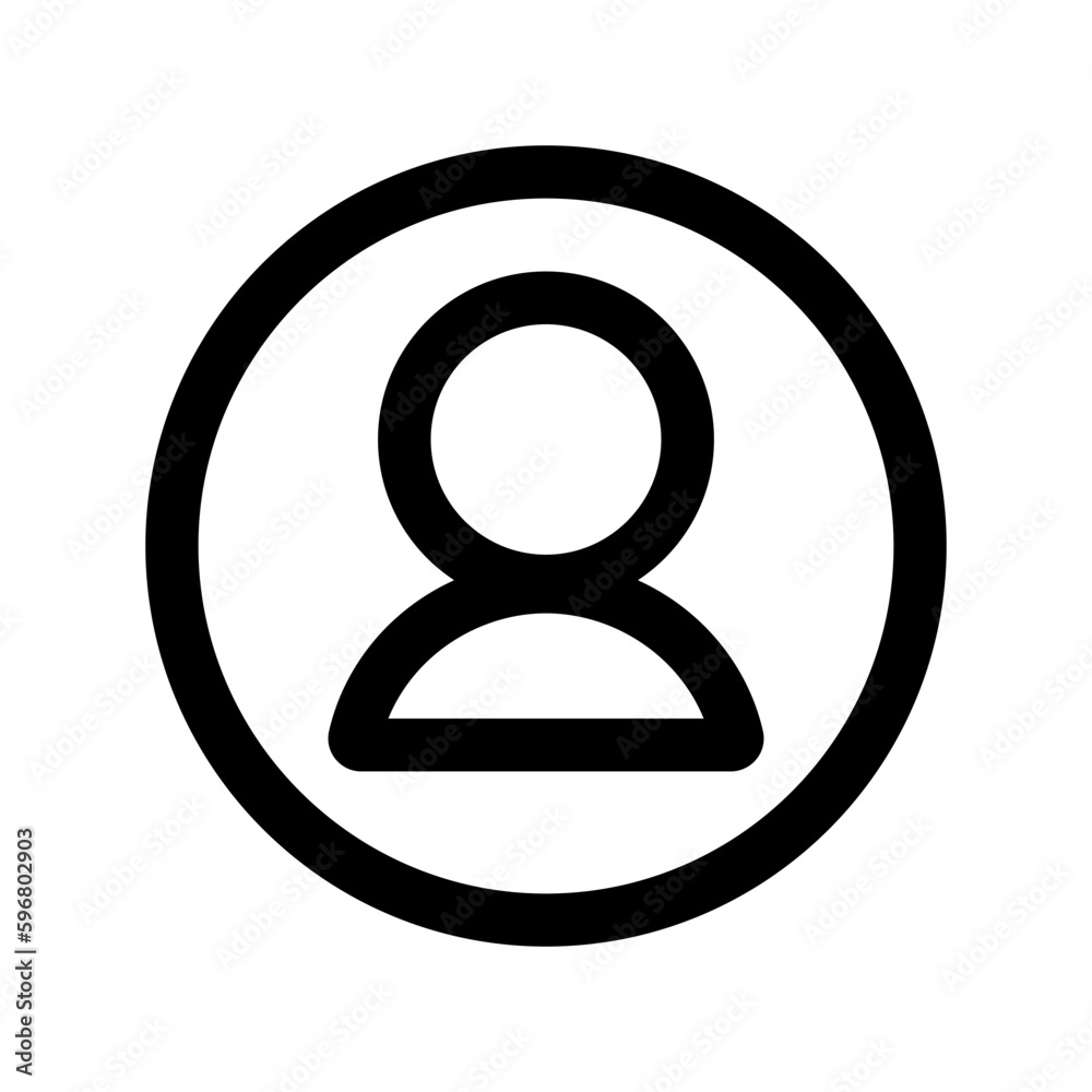 Simple circle user account icon. Vector. Simple circle user account icon. Vector.
