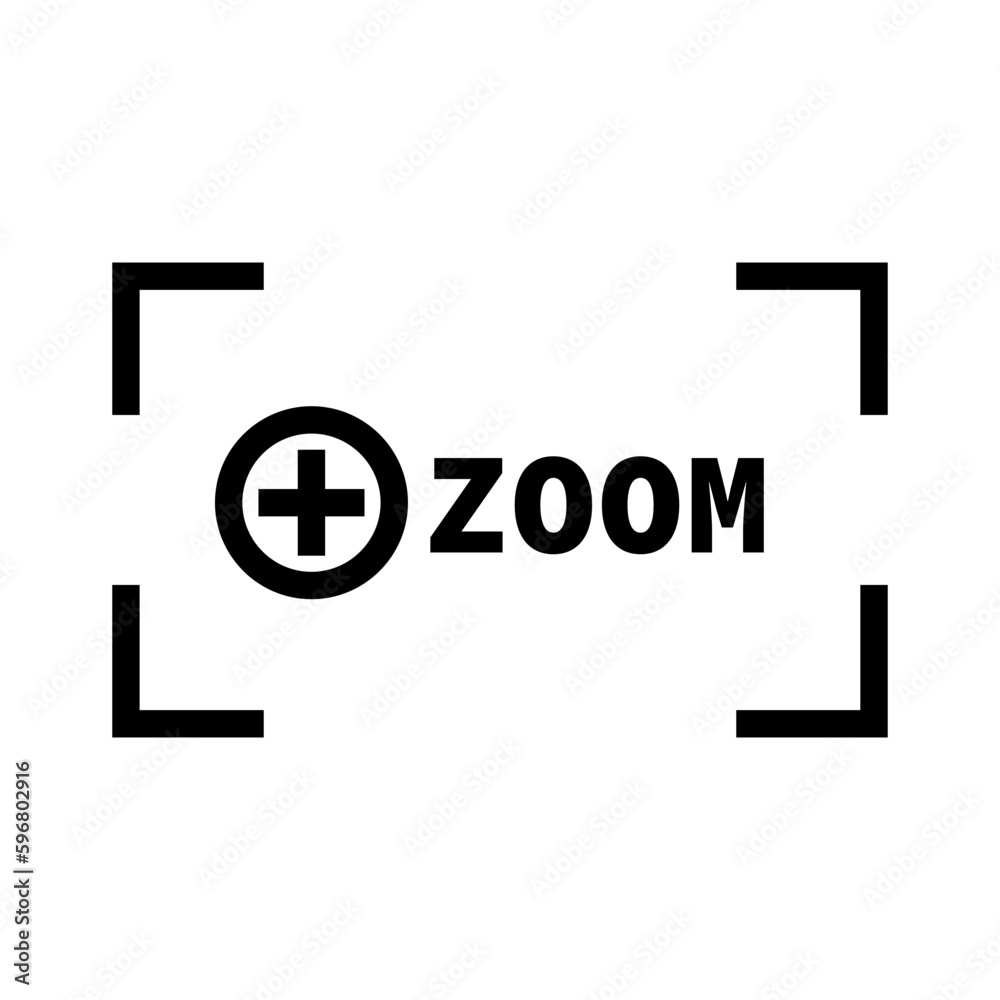 Zoom icon. Focus icon. Vector. Zoom icon. Focus icon. Vector.