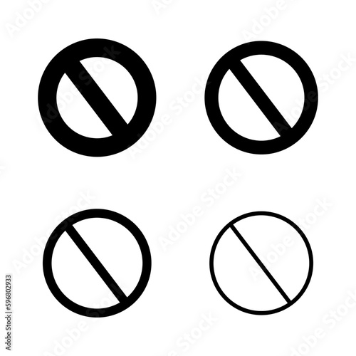 Free Download Prohibition mark icons of different sizes. Vector. - GFXLoad