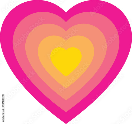 Heart shapes icon. Simple Multiple Hearts illustration of love day valentine vector. Concept of love isolated on white