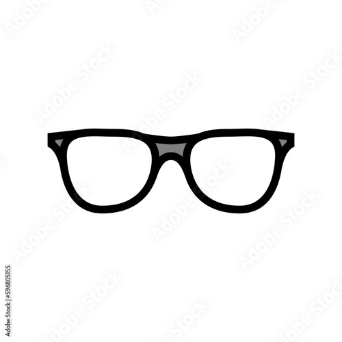 glasses hipster retro color icon vector illustration