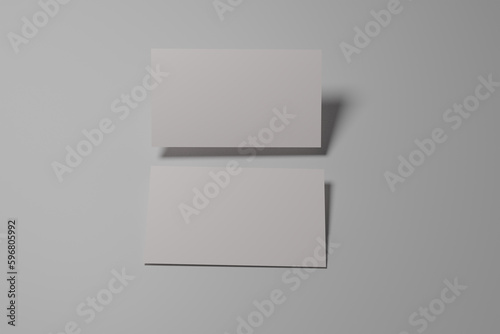 Blank business card mockup paper