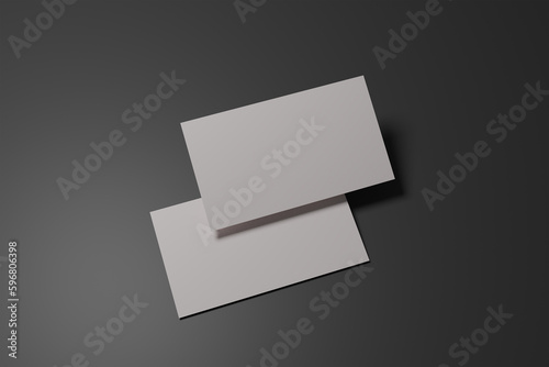 Blank business card mockup paper