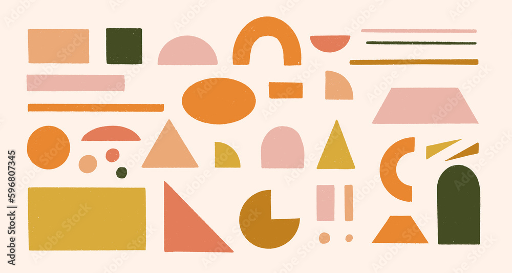 Set of hand drawn organic textured shapes Set of hand drawn organic textured shapes