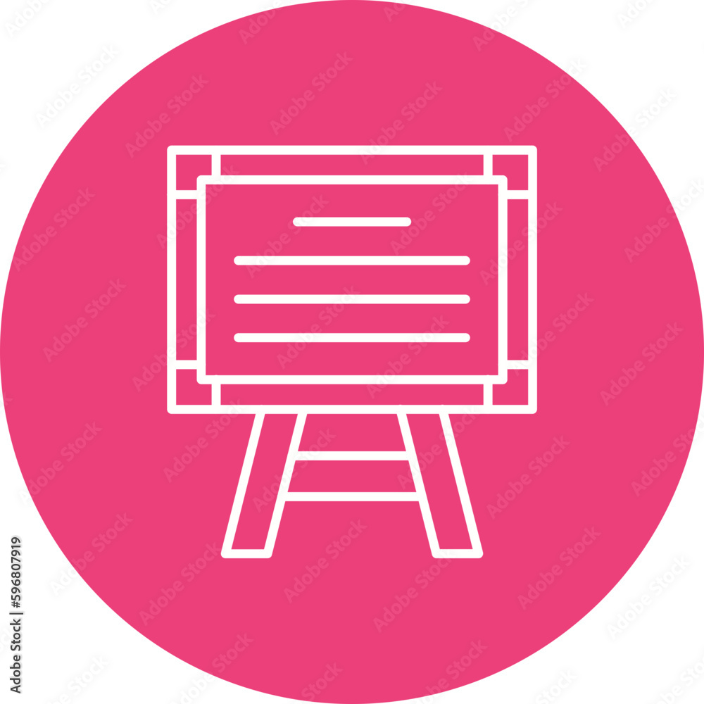 Whiteboard Multicolor Circle Line Inverted Icon Whiteboard Multicolor Circle Line Inverted Icon