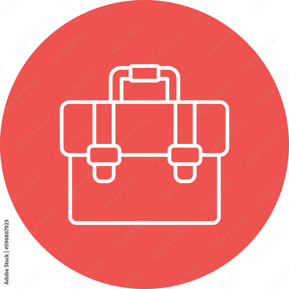 Briefcase Multicolor Circle Line Inverted Icon Briefcase Multicolor Circle Line Inverted Icon