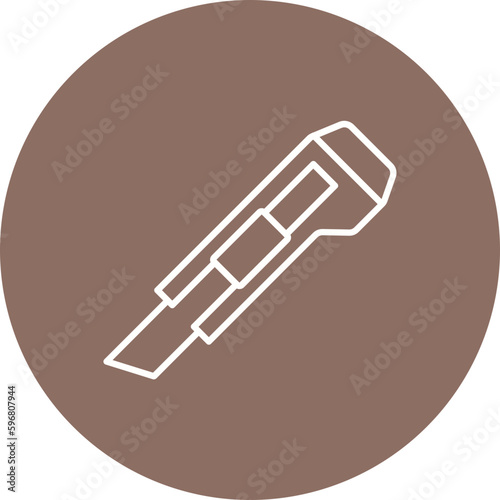 Cutter Multicolor Circle Line Inverted Icon
