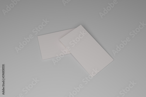 Blank business card mockup paper