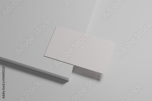 Blank business card mockup paper