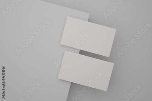 Blank business card mockup paper