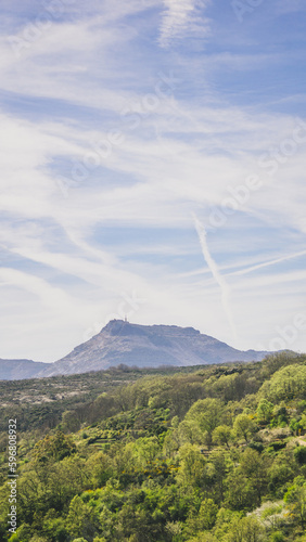 Natural landscape with the sky full of cirrostratus
