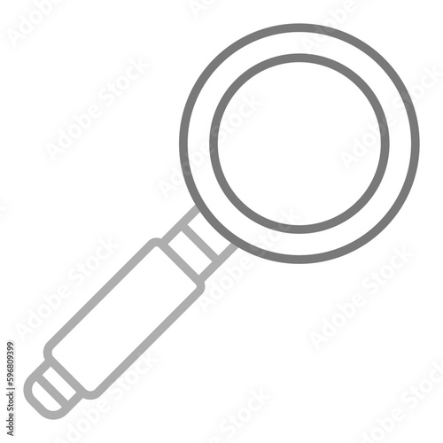 Magnifying Glass Greyscale Line Icon