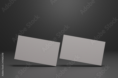Blank business card mockup paper