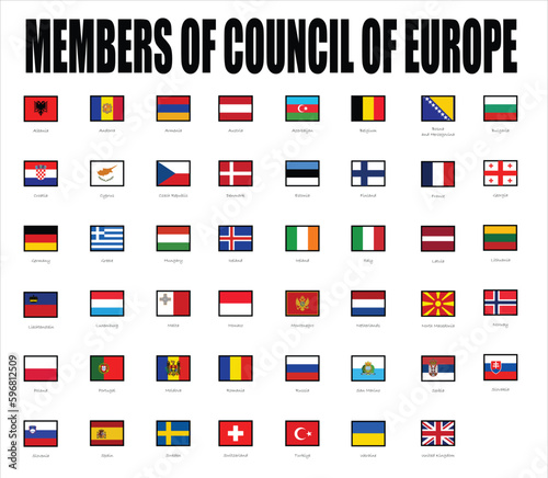 Flag of Council of European members