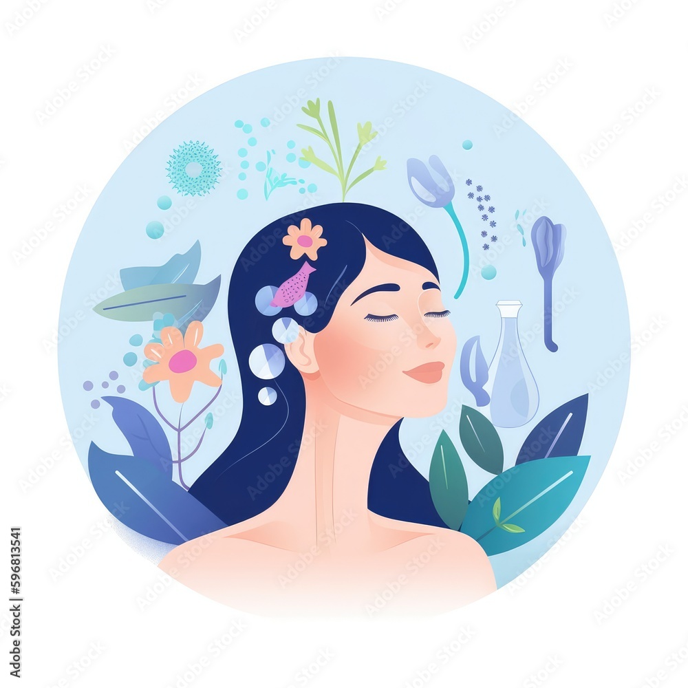 Concept of beauty and health. AI generative Concept of beauty and health. AI generative