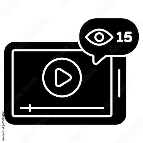 An icon design of online video views