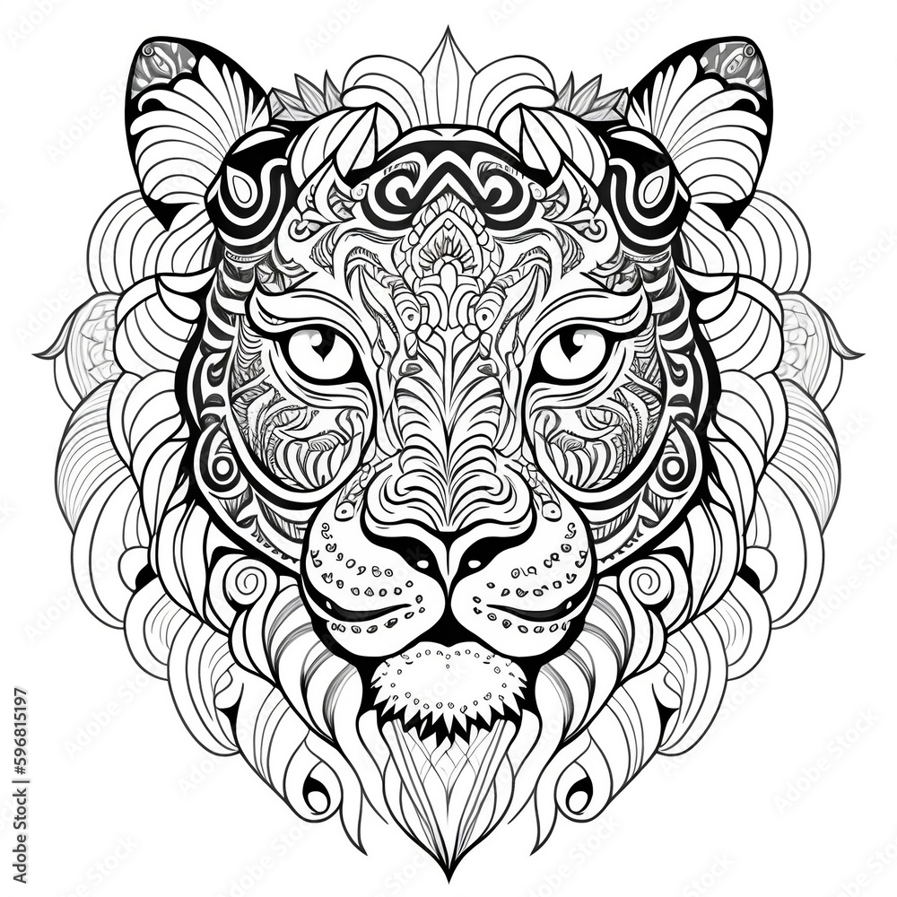 lion head tattoo Generative AI