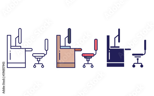 cubicle vector icon