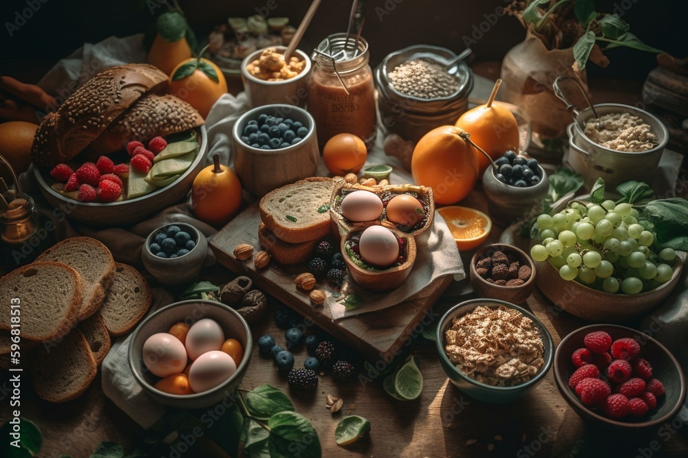 Choosing healthy food options. Generative AI