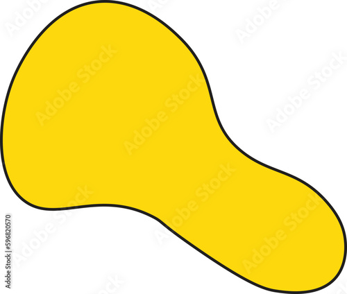 Modern creative abstract blob shape elements vector illustration. Creativity organic black blobs, blotch, inkblot and pebble, simple liquid amorphous Vector.
