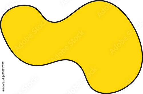 Modern creative abstract blob shape elements vector illustration. Creativity organic black blobs, blotch, inkblot and pebble, simple liquid amorphous Vector.