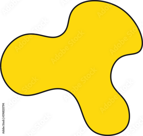 Modern creative abstract blob shape elements vector illustration. Creativity organic black blobs, blotch, inkblot and pebble, simple liquid amorphous Vector.