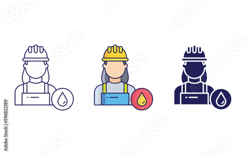 Woman Worker vector icon