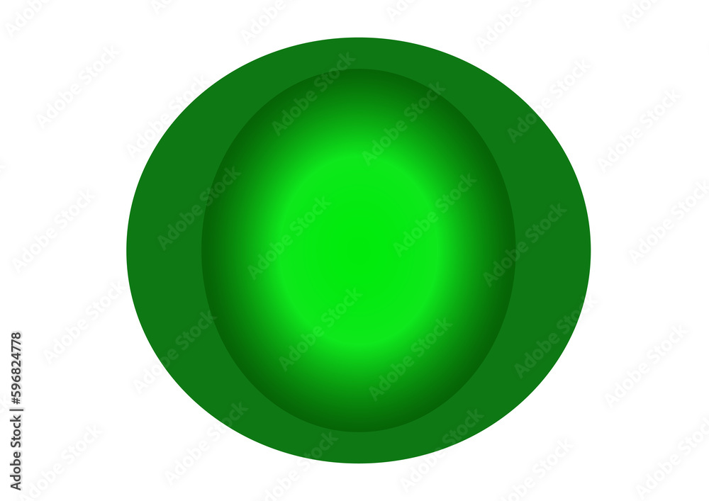 green button isolated on white